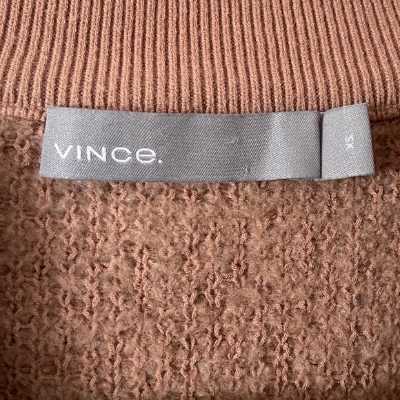 Vince Wool Boucle Knit Teddy Zip Front Bomber Jacket Sweater XS - Picture 10 of 10